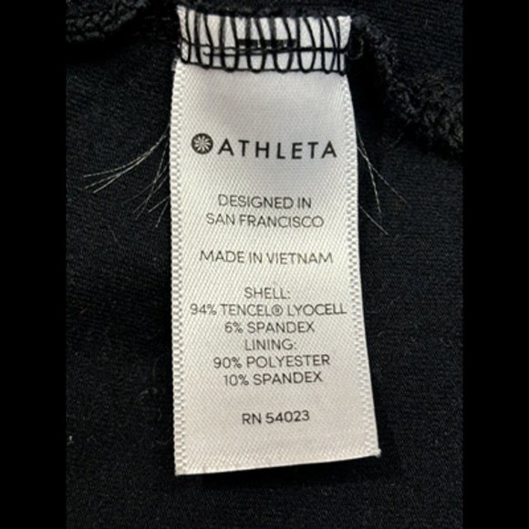 Athleta Black Racerback Straps Knot Waist Barre Bralette Tank Dress Size Small - Picture 6 of 7